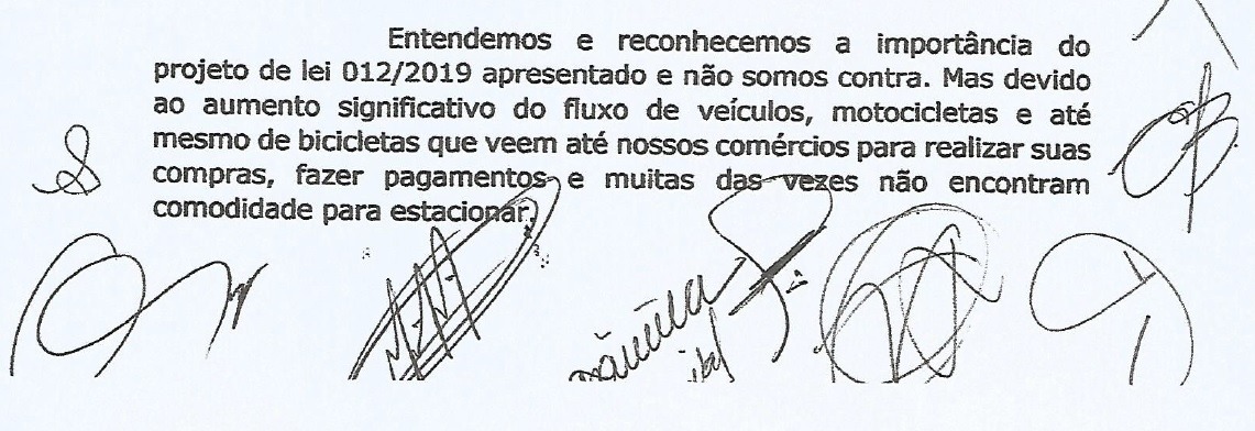 Empresários de Nova Alvorada do Sul, pedem providencias à Câmara Municipal, sobre doação de área central e estacionamento Parte do Manifesto, obtido com exclusividade pelo Correio do MS.