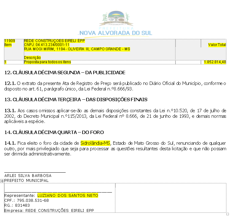 “Licitação Suspeita” na mira do Ministério Público Estadual