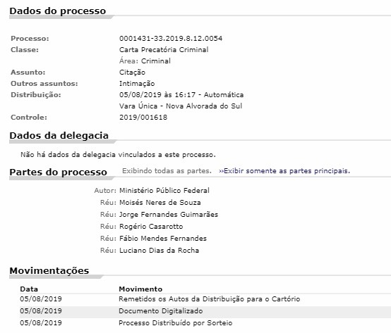 Vice-prefeito e vereador são acusados pelo Ministério Público Federal por obter 186 vantagens ilícitas INTIMAÇÃO