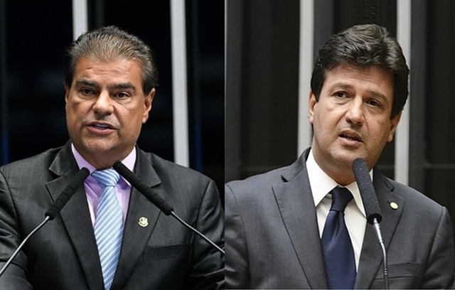 Senador Nelsinho Trad (PSD/MS) e Ministro de Saúde Luiz Henrique Mandetta (DEM/MS). foto montagem CorreiodoMS