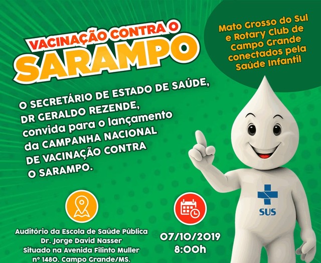 Rotary Club de Campo Grande promove ação com parceiros para fortalecer campanha de vacinação em Mato Grosso do Sul Rotary Club de Campo Grande promove ação com parceiros para fortalecer campanha de vacinação em Mato Grosso do Sul