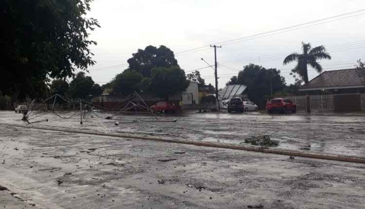 Em poucos minutos, temporal com ventos de 131 km/h deixa rastro de destruição em MS Foto Paulo Rogério, Perfil News