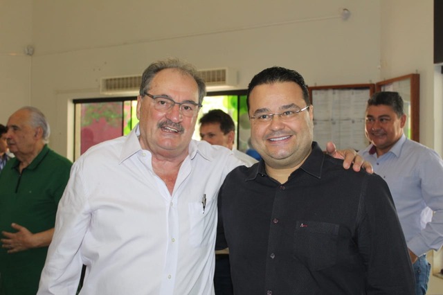 Presidente do Diretório PSD e Pré-candidato a prefeito David Vincensi e o Deputado Federal Fabio Trad. foto: CorreiodoMS