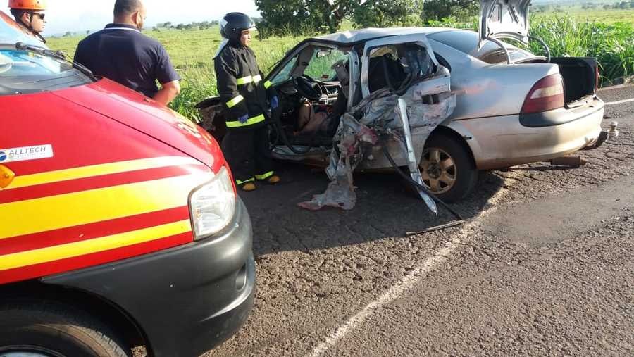 Uma pessoa morre em grave acidente entre Nova Casa Verde e Nova Alvorada do Sul Imagem: Corpo de Bombeiros de Nova Alvorada do Sul