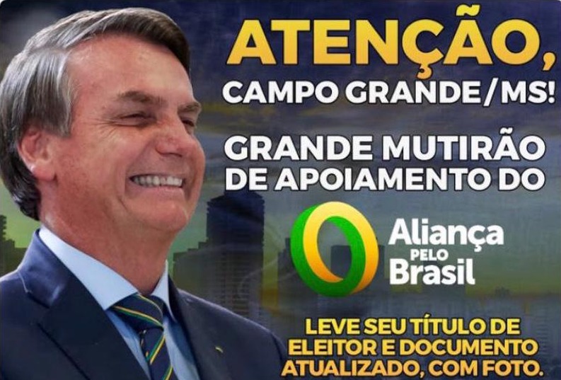 Movimentos de Rua da Capital se reúnem no sábado para colher assinaturas em apoio à criação do Aliança pelo Brasil