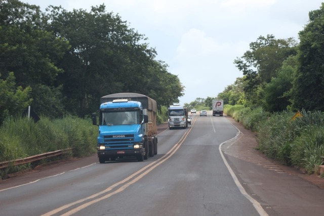 BR 267 em Nova Alvorada do Sul. foto Correio do MS
