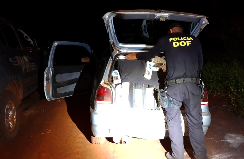 Durante a Operação Hórus DOF apreende veículo carregado com produtos contrabandeados do Paraguai