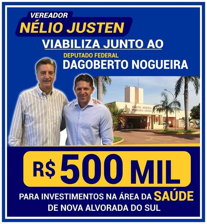 Nélio Justen conquista R$ 500 mil em repasse para Saúde