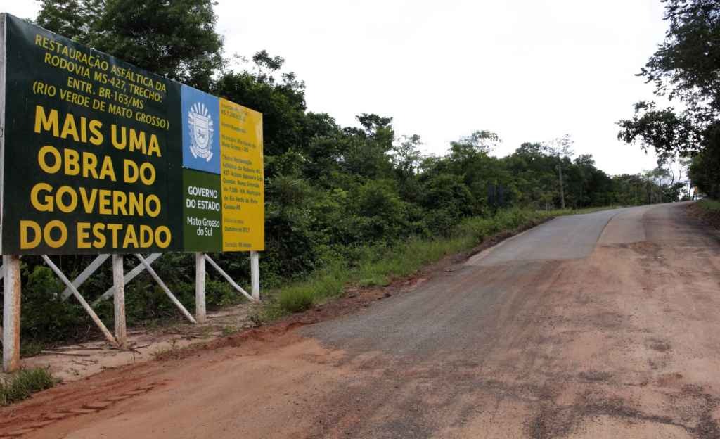 MS-427 que dá acesso ao balneário Sete Quedas. (Chico Ribeiro, Divulgação)