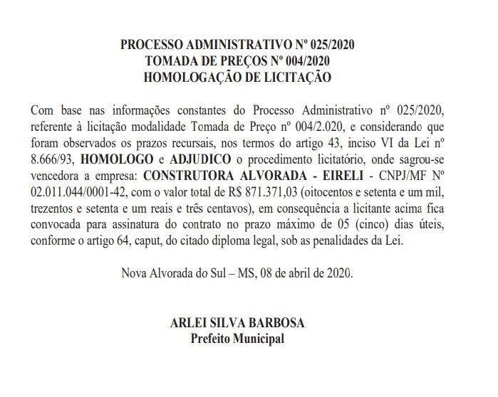 Empresa de primo de Giroto, ganha licitação de 871 mil para pavimentação asfáltica no Distrito Pana