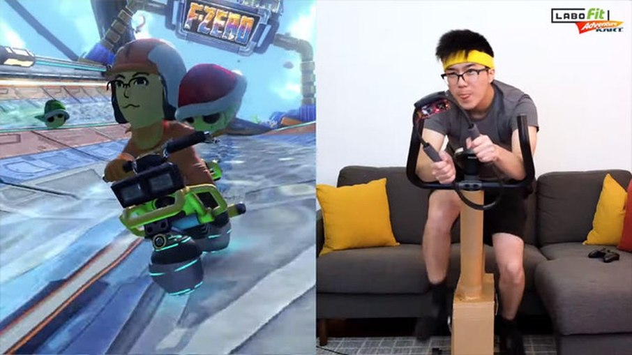 YouTuber joga Mario Kart com bicicleta ergométrica; assista ao vídeo