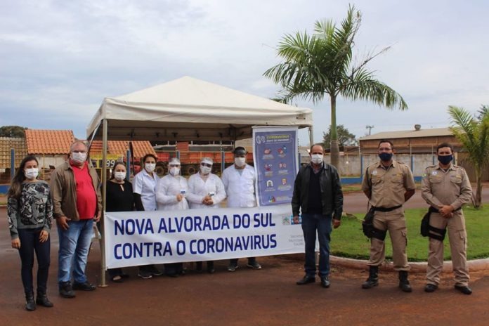 Barreira Sanitária conta com apoio da AGETRAN. foto AlvoradaInforma 