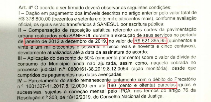 Na surdina prefeito envia projeto para renegociar dívida de mais de 8 milhões da Sanesul e vereadores devem aprovar