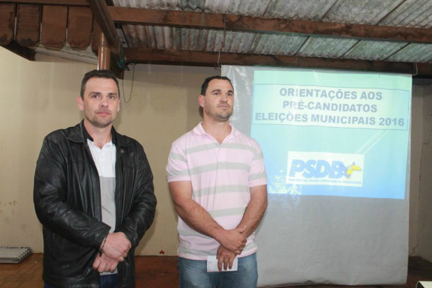 Pré candidatos do PSDB recebem orientações sobre regras eleitorais Pré Candidato a Reeleição Juvenal Neto e o Coordenador Geral de Campanha do PSDB Paulo Renato.;/Foto: Jornal Correio do MS