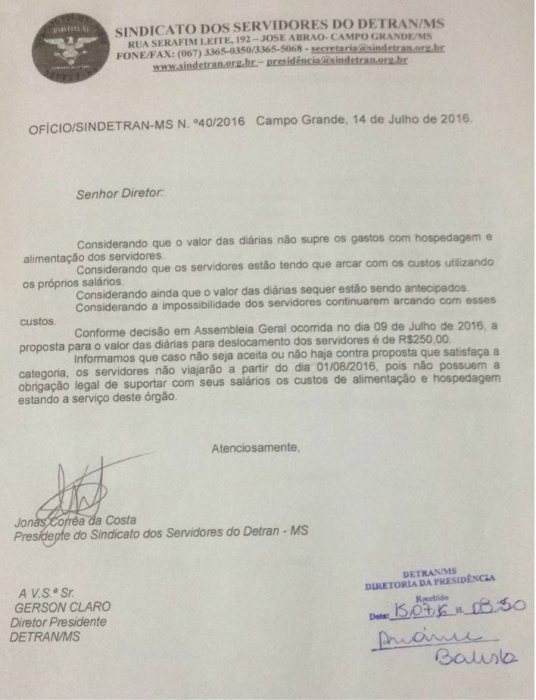 Comunicado Detran/MS